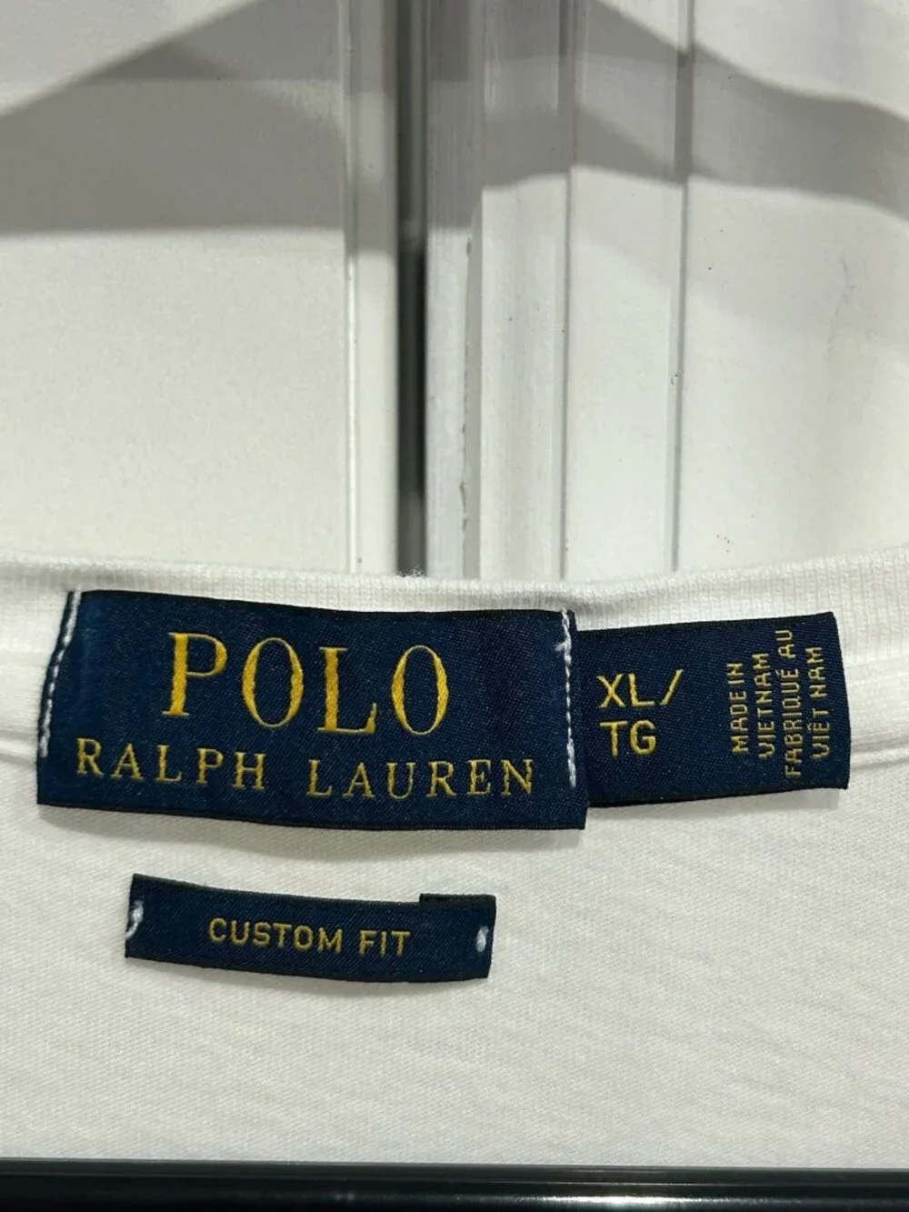 Polo Ralph Lauren XL USA Flag White Custom Fit Cotton T-Shirt Preppy Patriotic